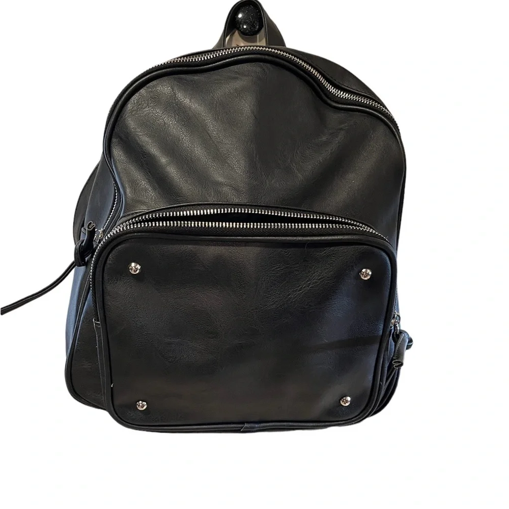 Faux Leather Backpack